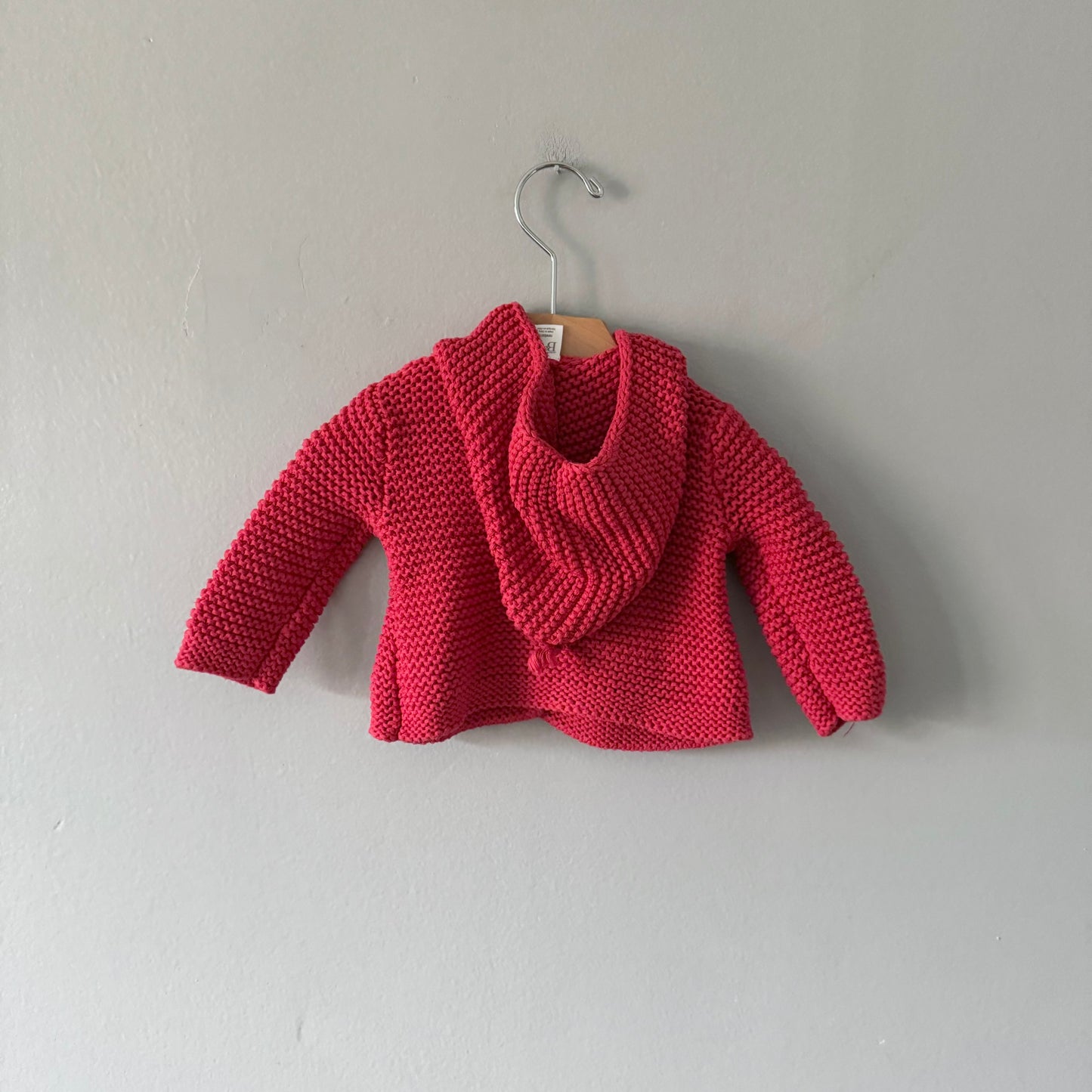 Nordstrom baby / Red cotton knit jacket / NB