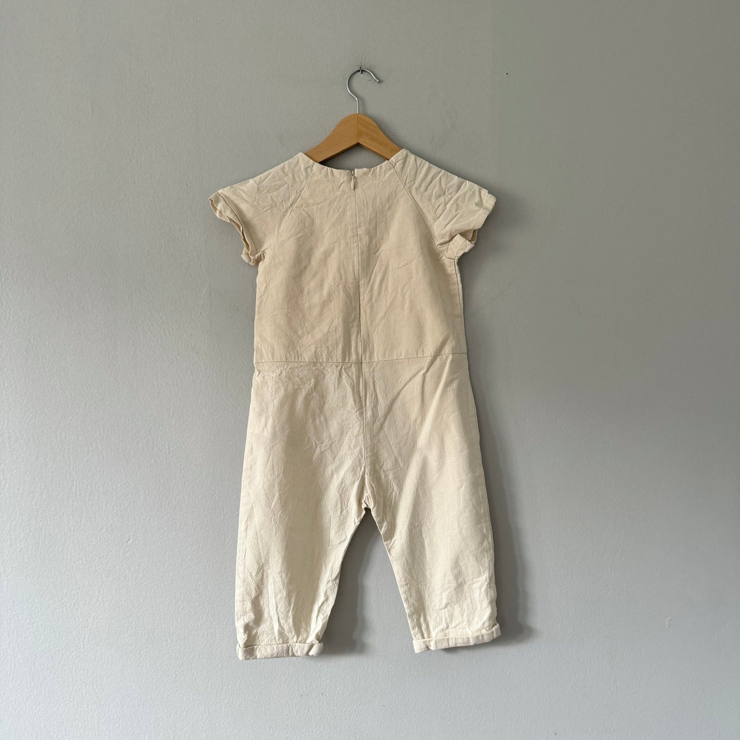 Zara / Ivory cotton jumpsuit / 2-3Y