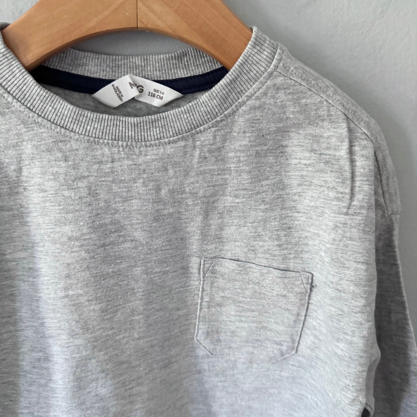 Mango / Light grey long sleeve shirt / 5-6Y