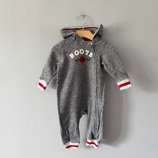 Roots / Salt and pepper romper / 6-12M