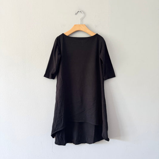 Mini mioche / Black bamboo rayon dress / 5-6Y
