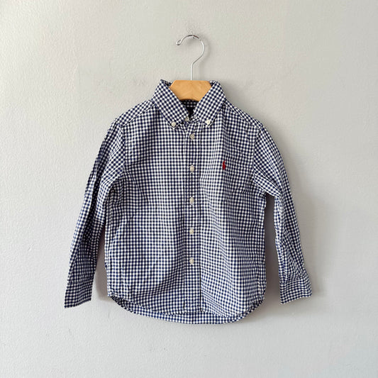 Polo Ralph Lauren / Blue white gingham shirt / 4T