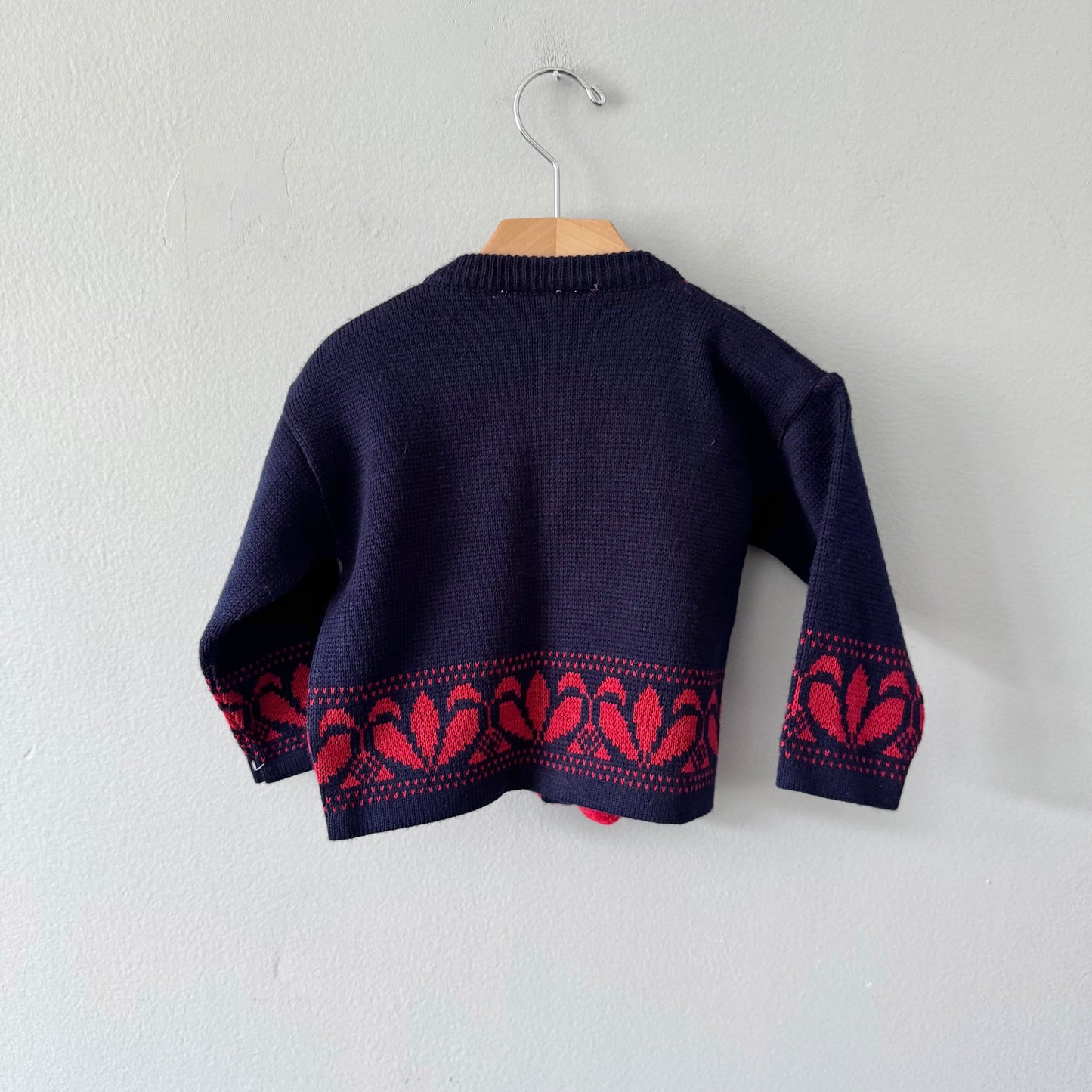 Vintage / Gianfranca & Co.Black x red knit cardigan / 18M - New with tag