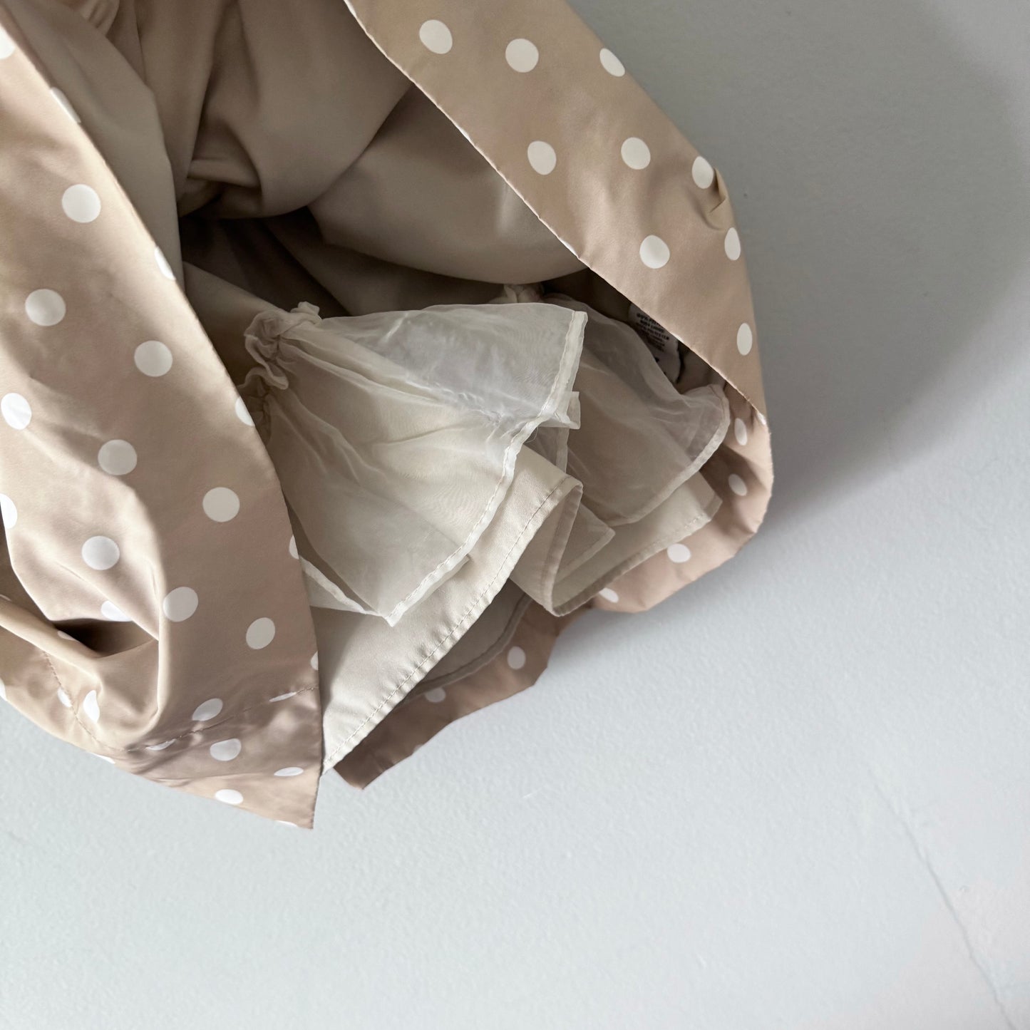 Jason Yu / Robe beige à pois / 3T