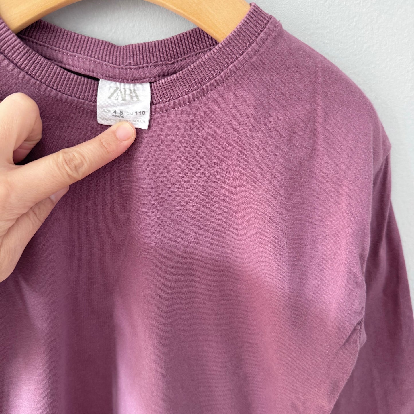 Zara / Brown long sleeve T-shirt / 4-5Y