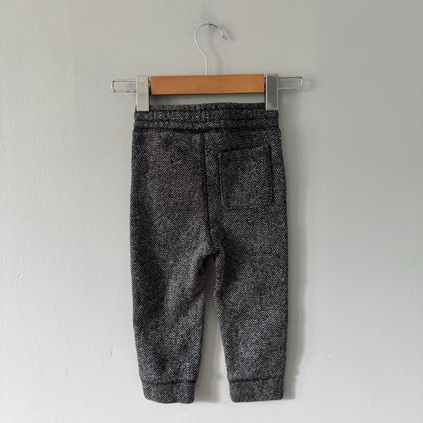 Gap / Thick black x grey lined pants / 2Y