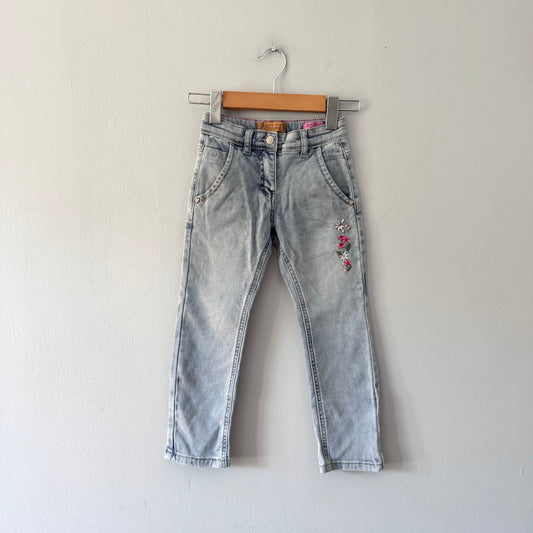 Souris Mini / Denim with flower embroidery / 5Y