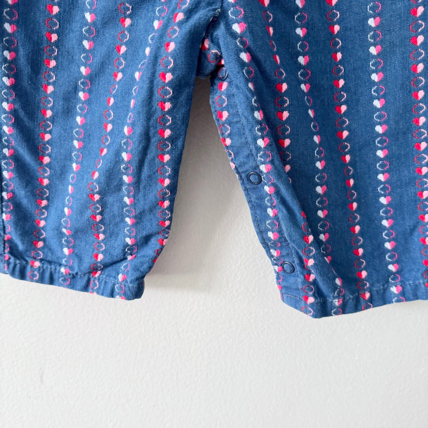 Vintage Oshkosh / Woven heart overalls / 12M