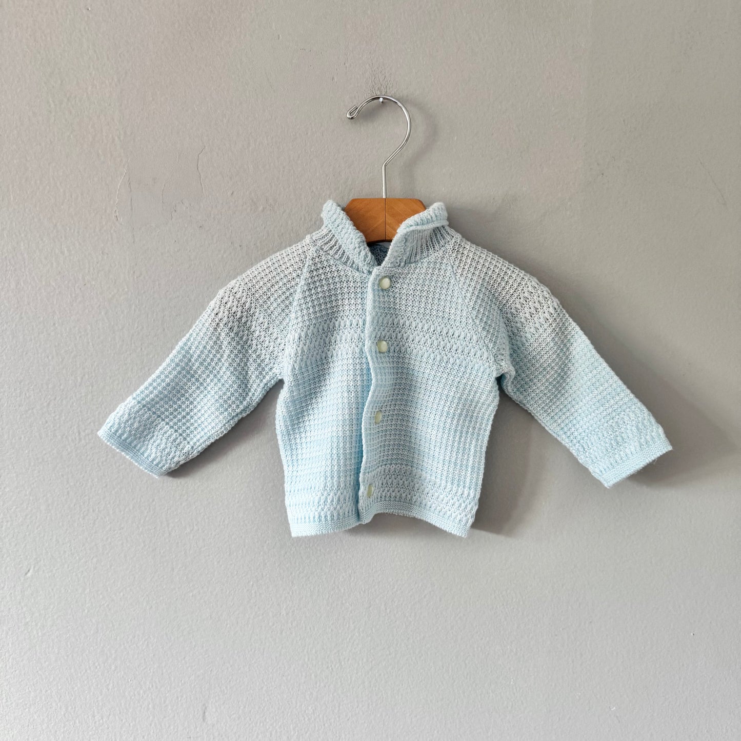 Vintage / Cardigan bleu clair / 0-3M