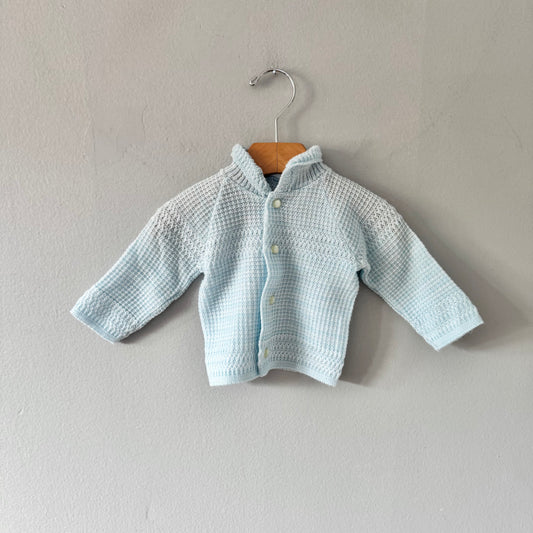 Vintage / Light blue cardigan / 0-3M