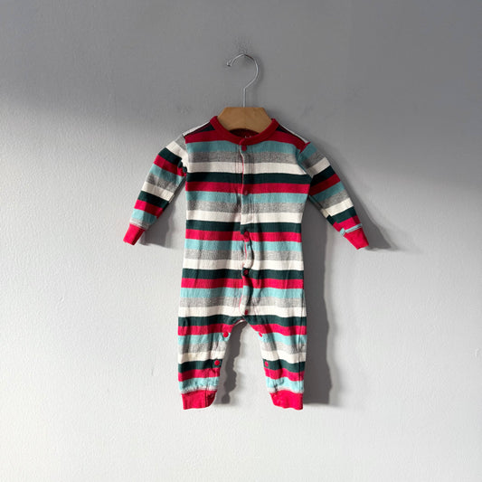 Hatley x Indigo / Stripe holiday romper / 6-12M