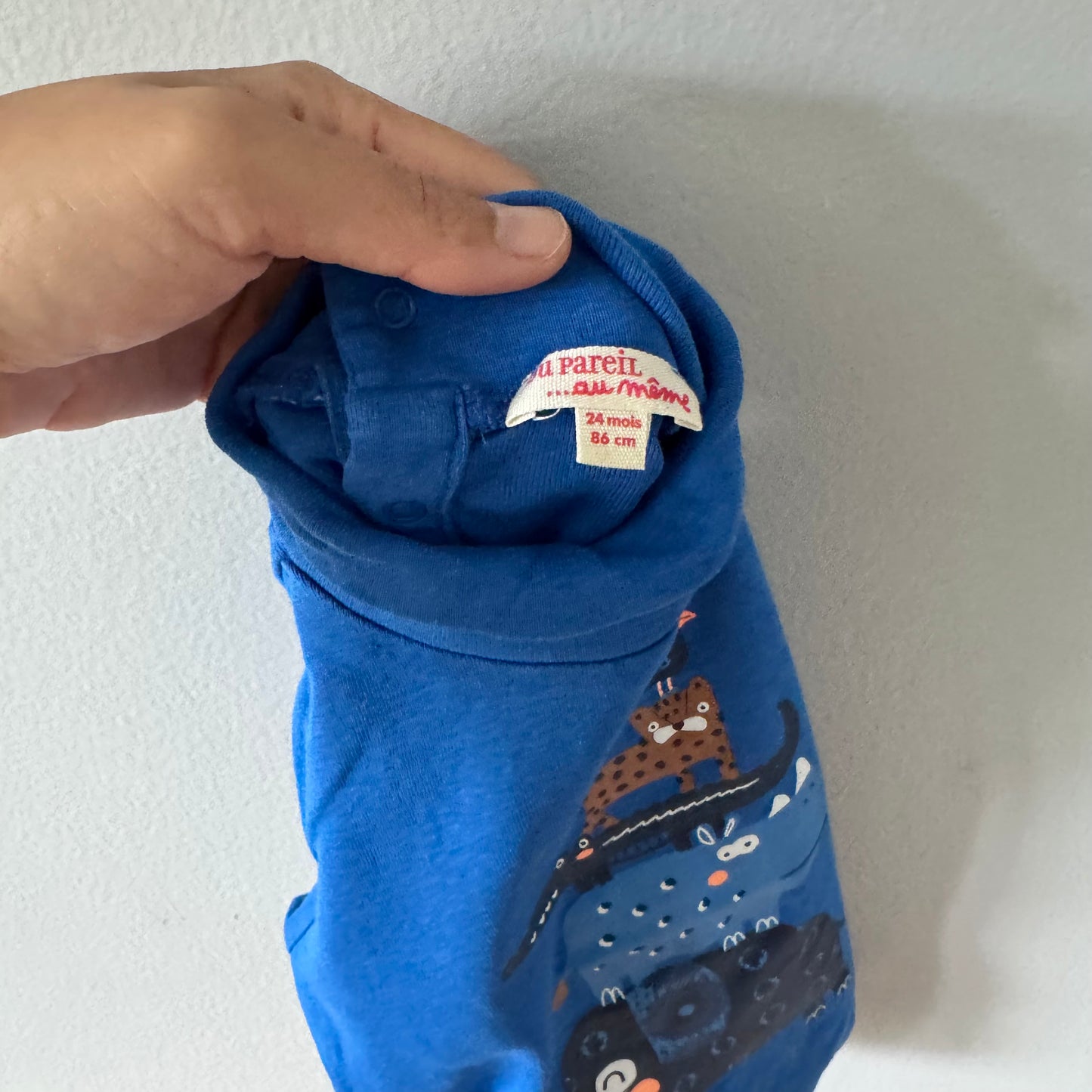 Du pareil au meme / Blue long sleeve / 24M