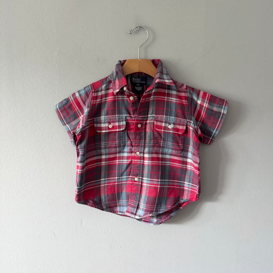 Polo Ralph Lauren	/ Red checked cotton shirt / 3Y