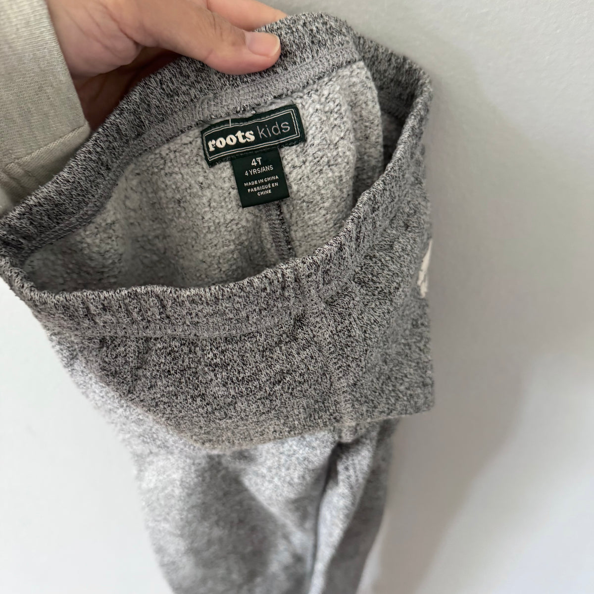 Roots / Salt and pepper slim pants / 4T