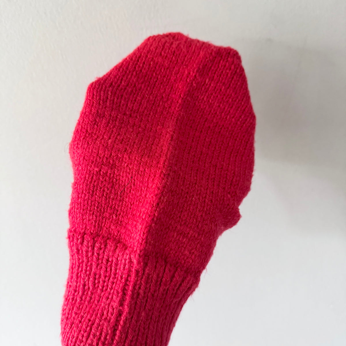 Handmade / Red knit balaclava / 12-24M