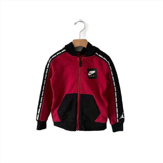Nike / Black x red zip up hoodie / 2-3Y