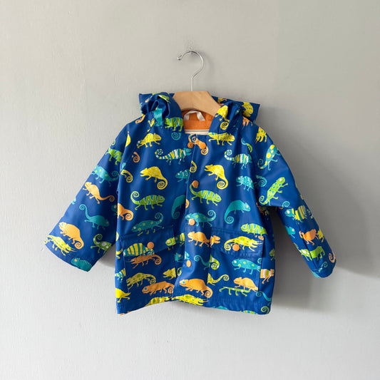Hatley / Blue x chameleon rain jacket / 18-24M