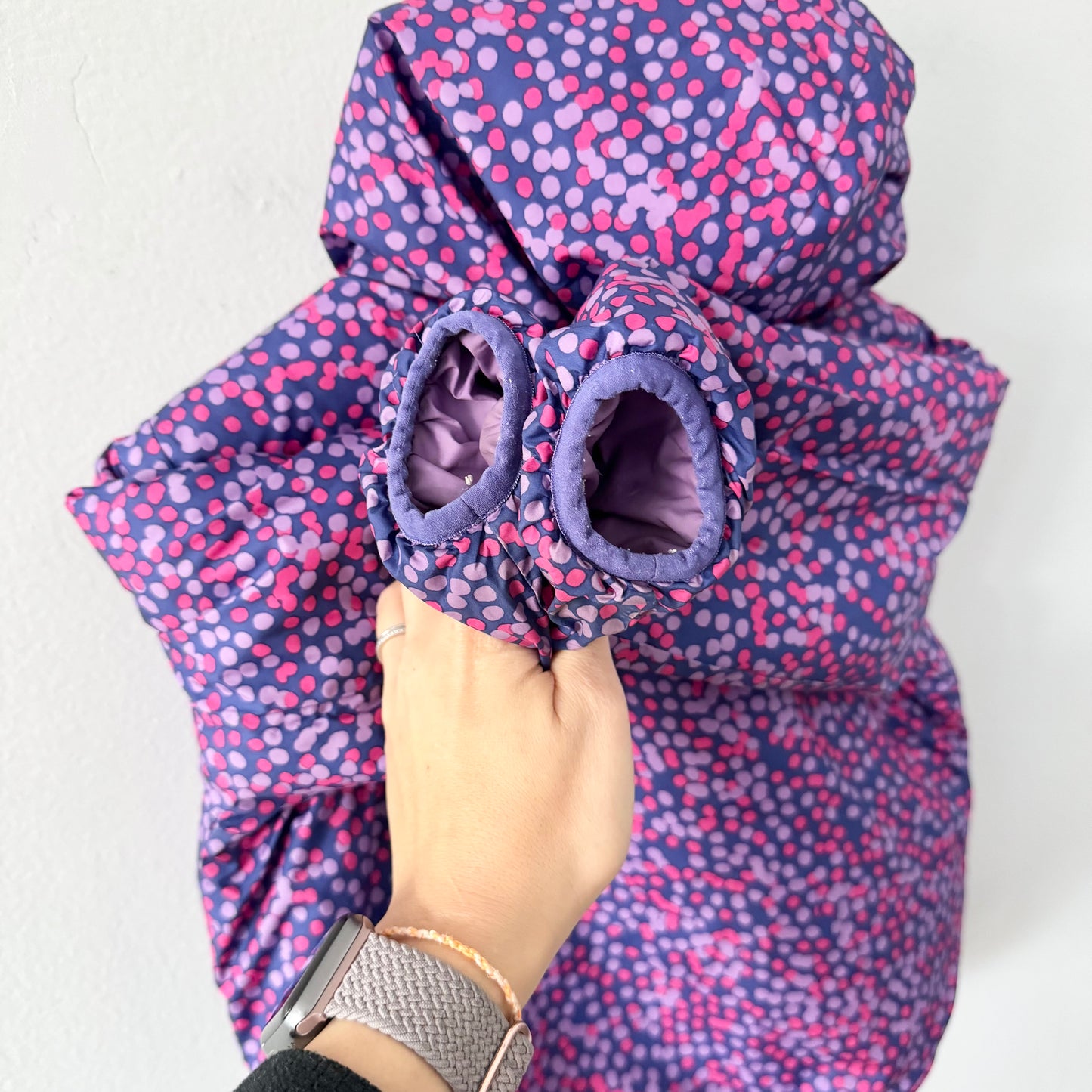 The North Face / Reversible puffer jacket - purple, navy, pink / 3T