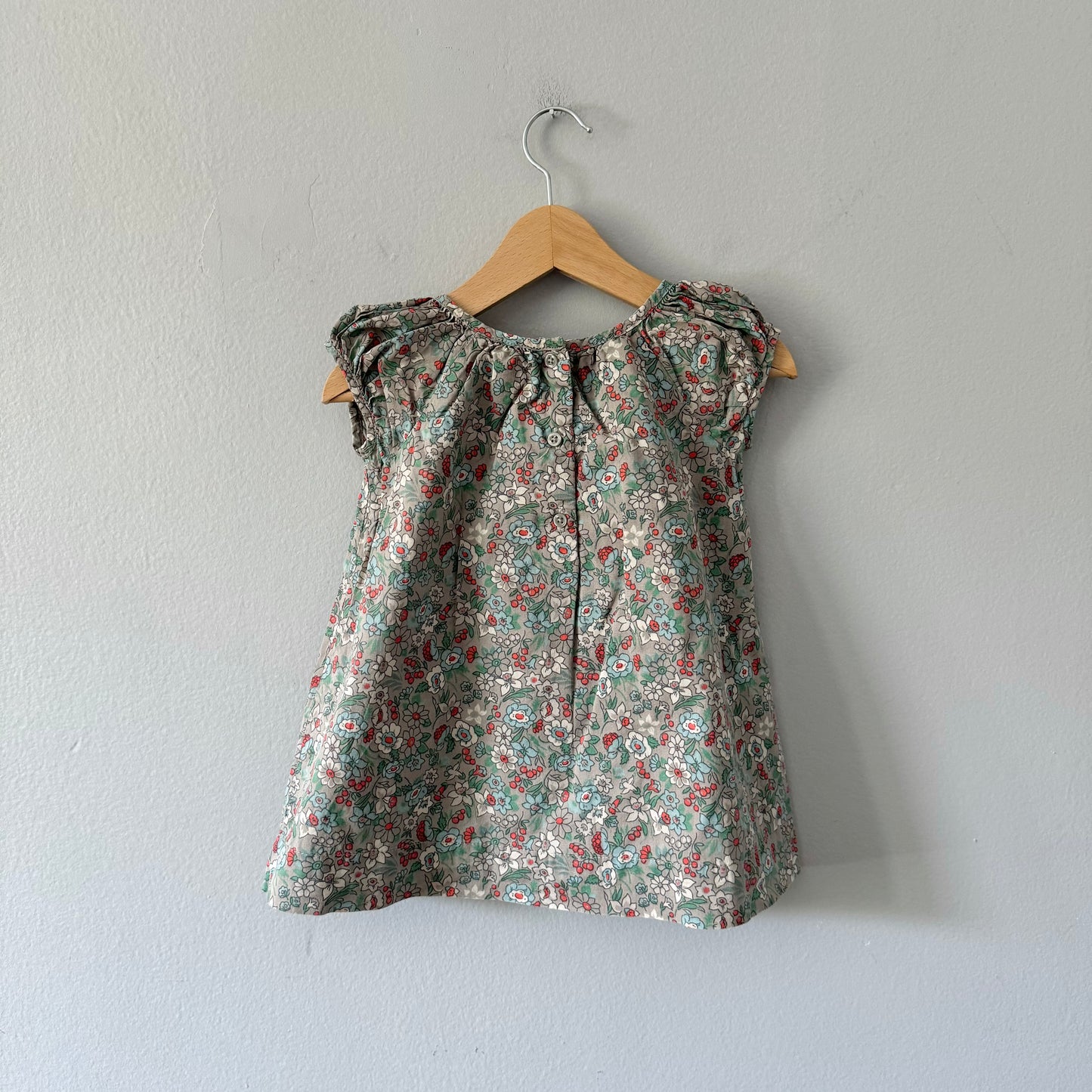 Gap / Grey x floral tank blouse dress / 6-12M
