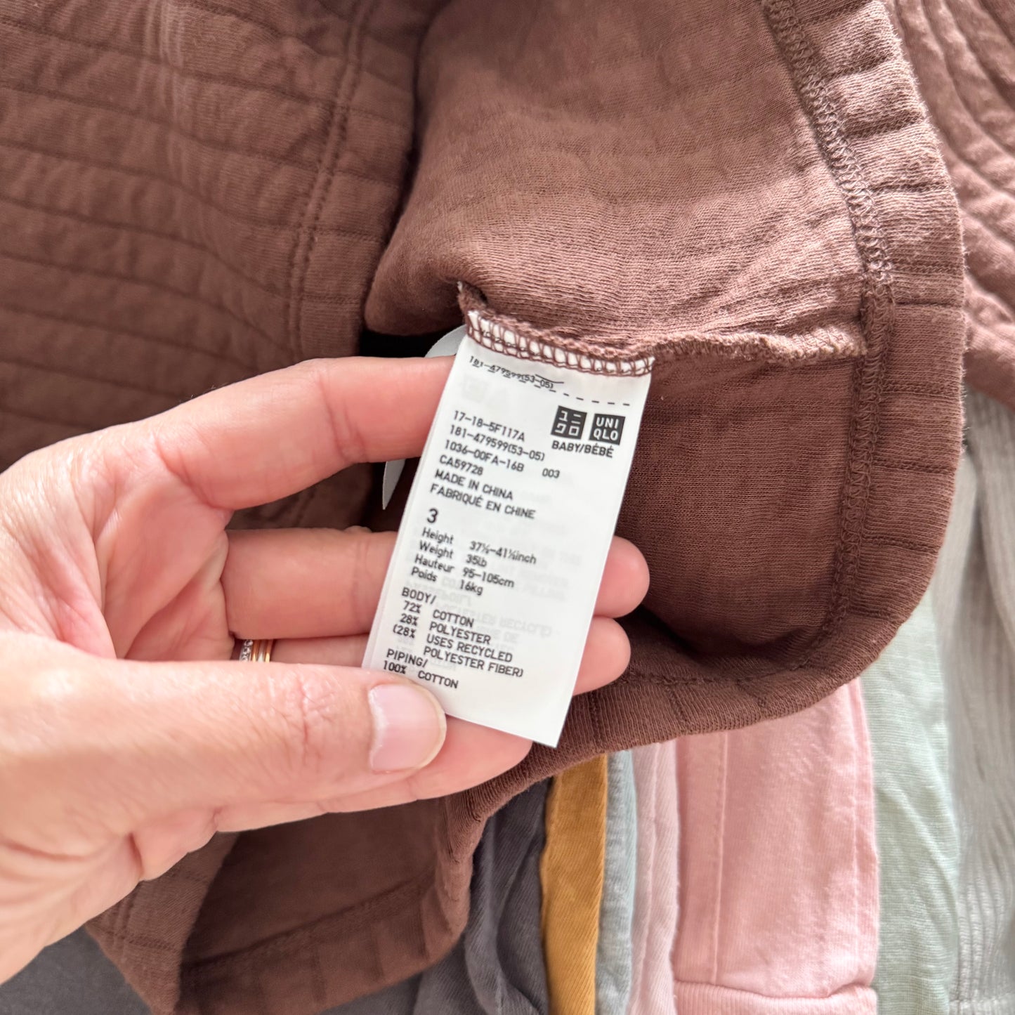 Uniqlo / Brown padded jacket / 3Y