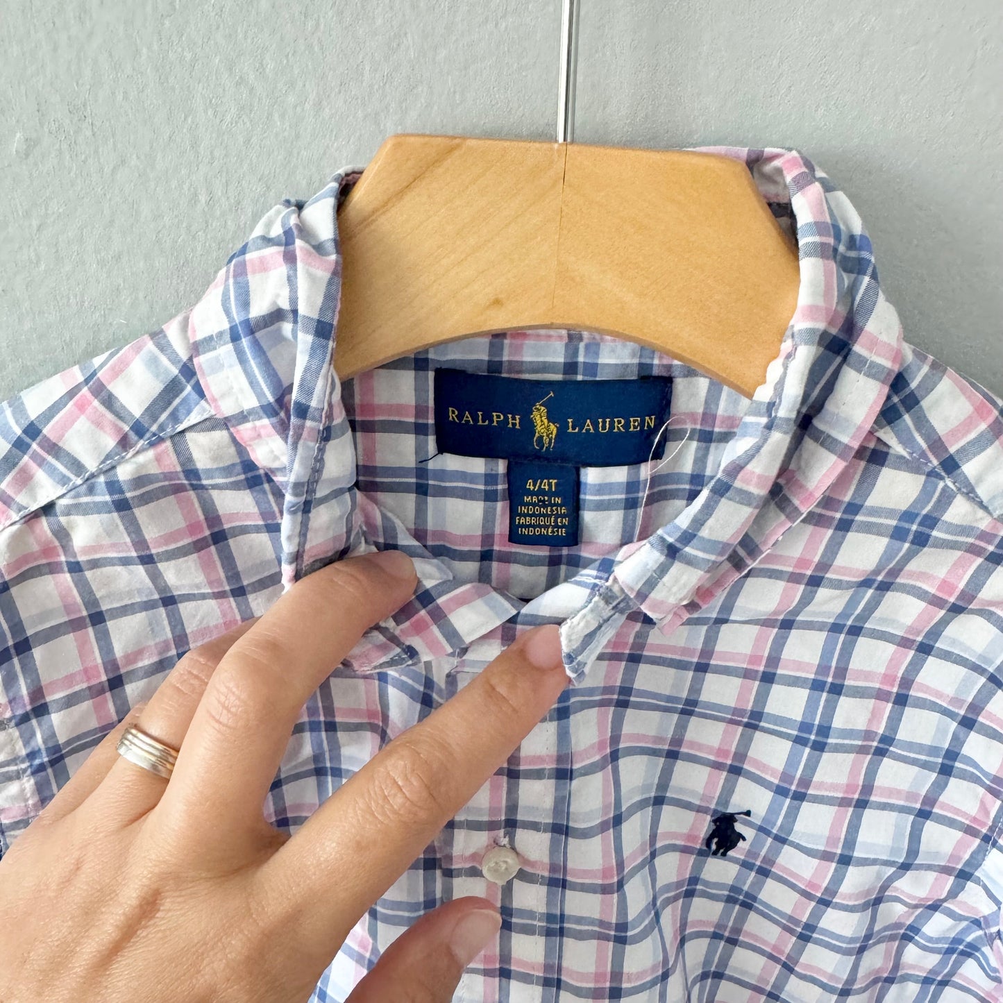 Polo / Plaid dress shirt / 4T