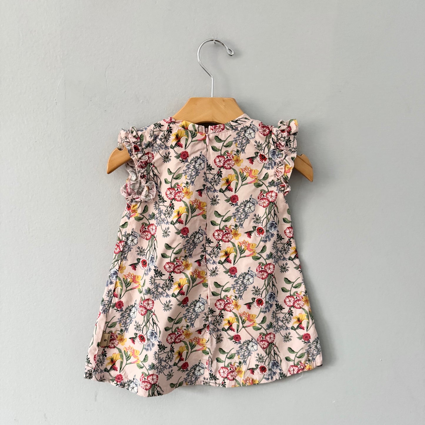 Nombril / Robe fleurie rose clair / 74(12M)