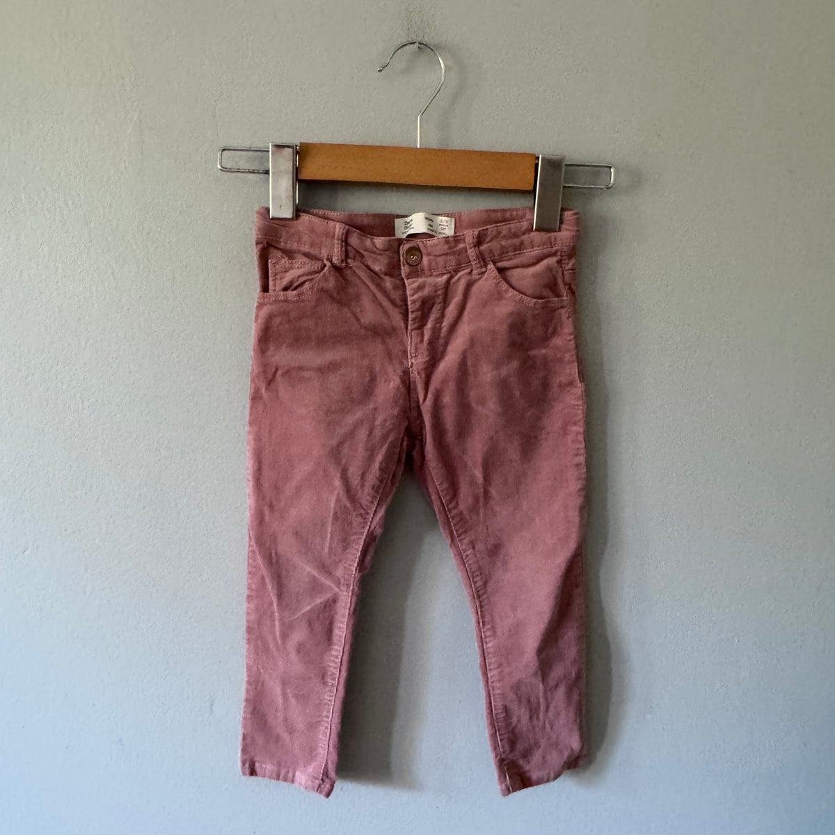 Zara / Pink corduroy pants / 2-3Y