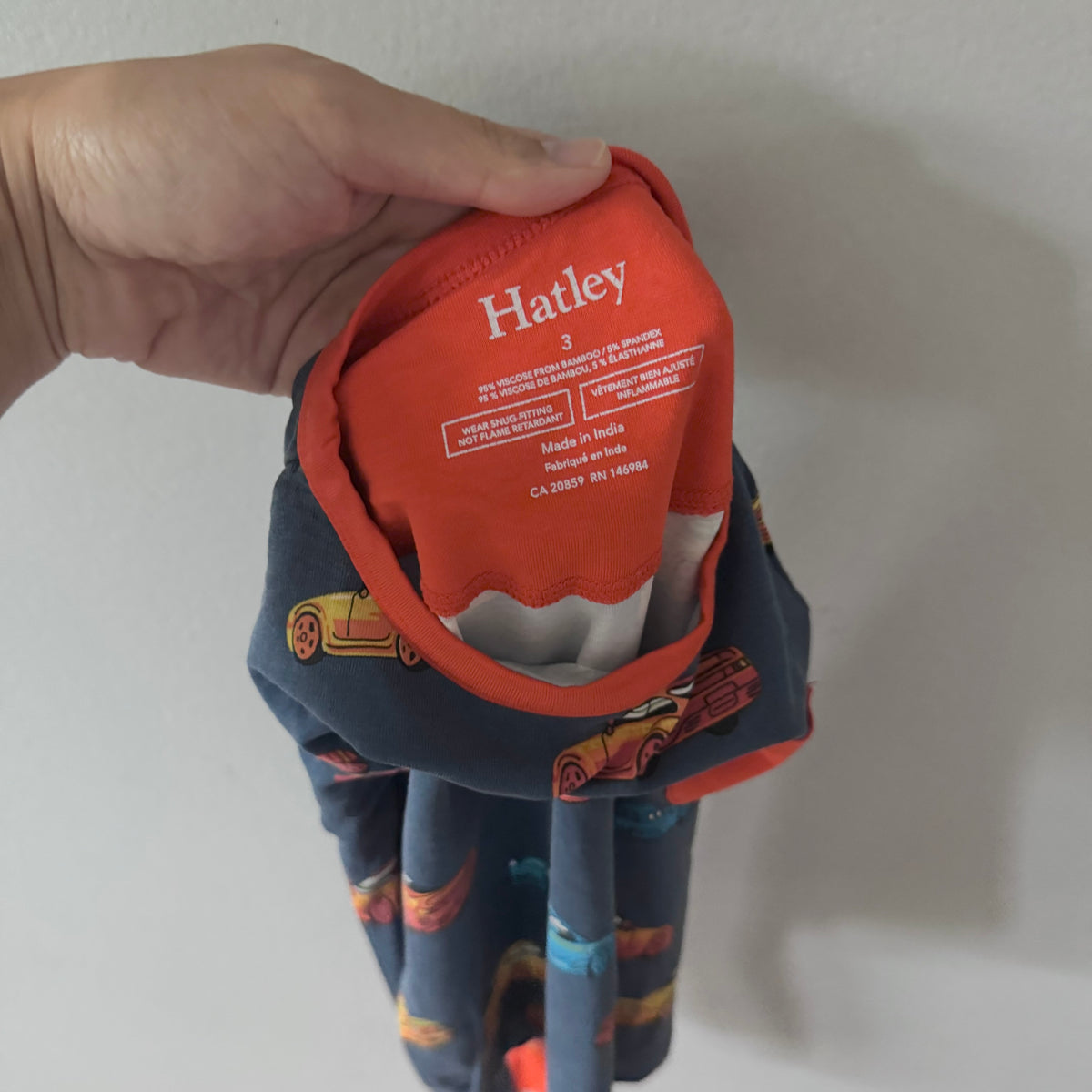 Hatley / Navy x red x car pajama set / 3Y