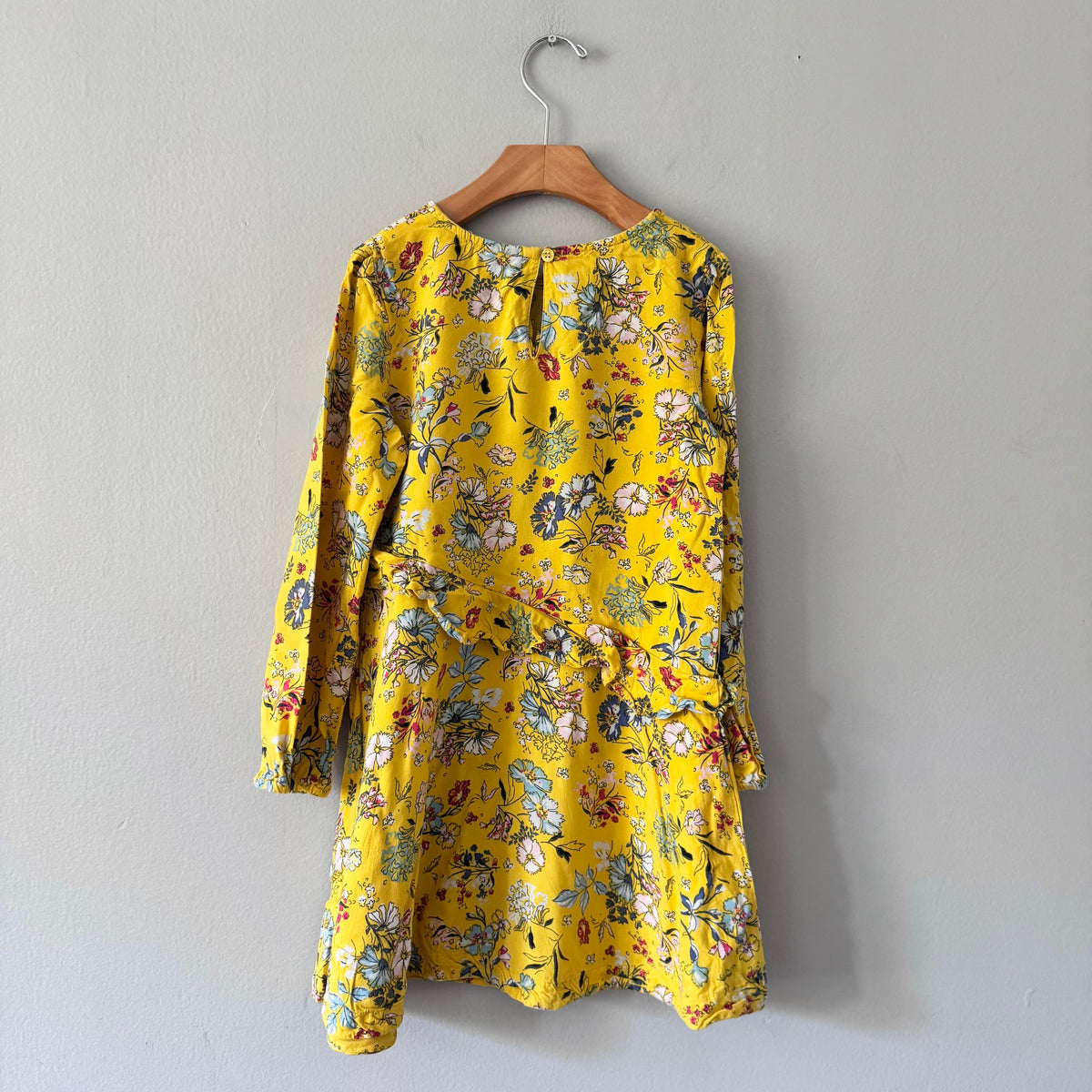 Next / Yellow rayon dress / 7Y