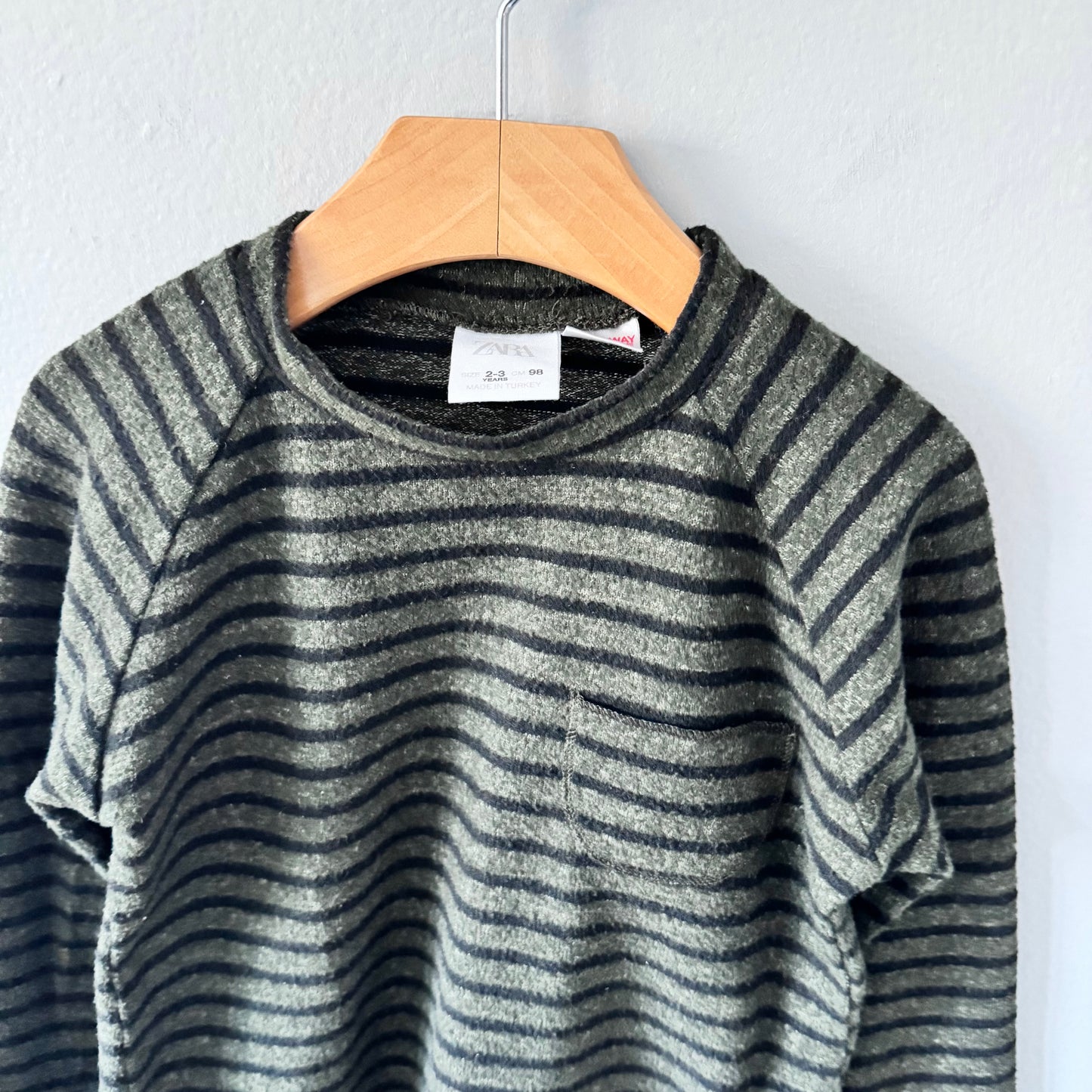 Zara / Pull en maille rayée à manches longues / 2-3 ans