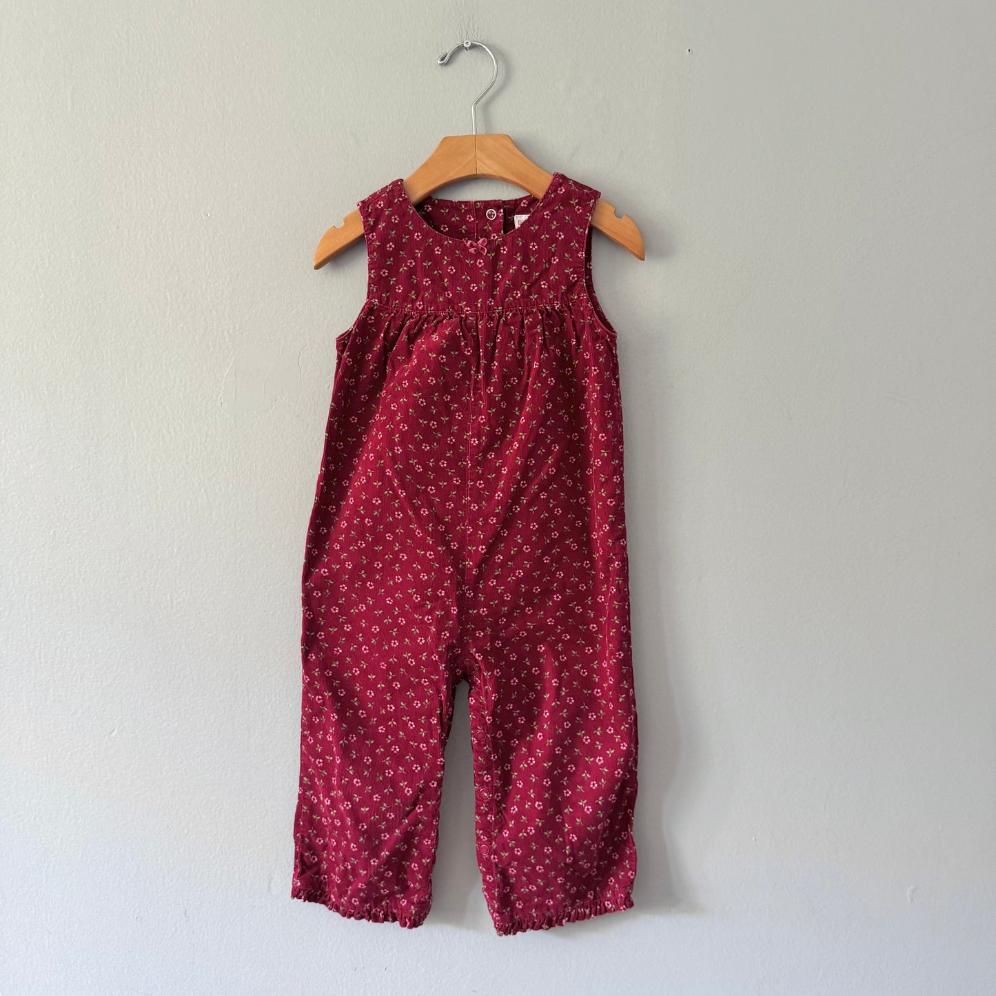 Vintage Gymboree / Corduroy floral romper / 18-24M