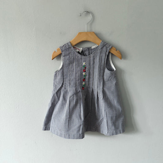 Vintage / Copper Key gingham dress / 2T