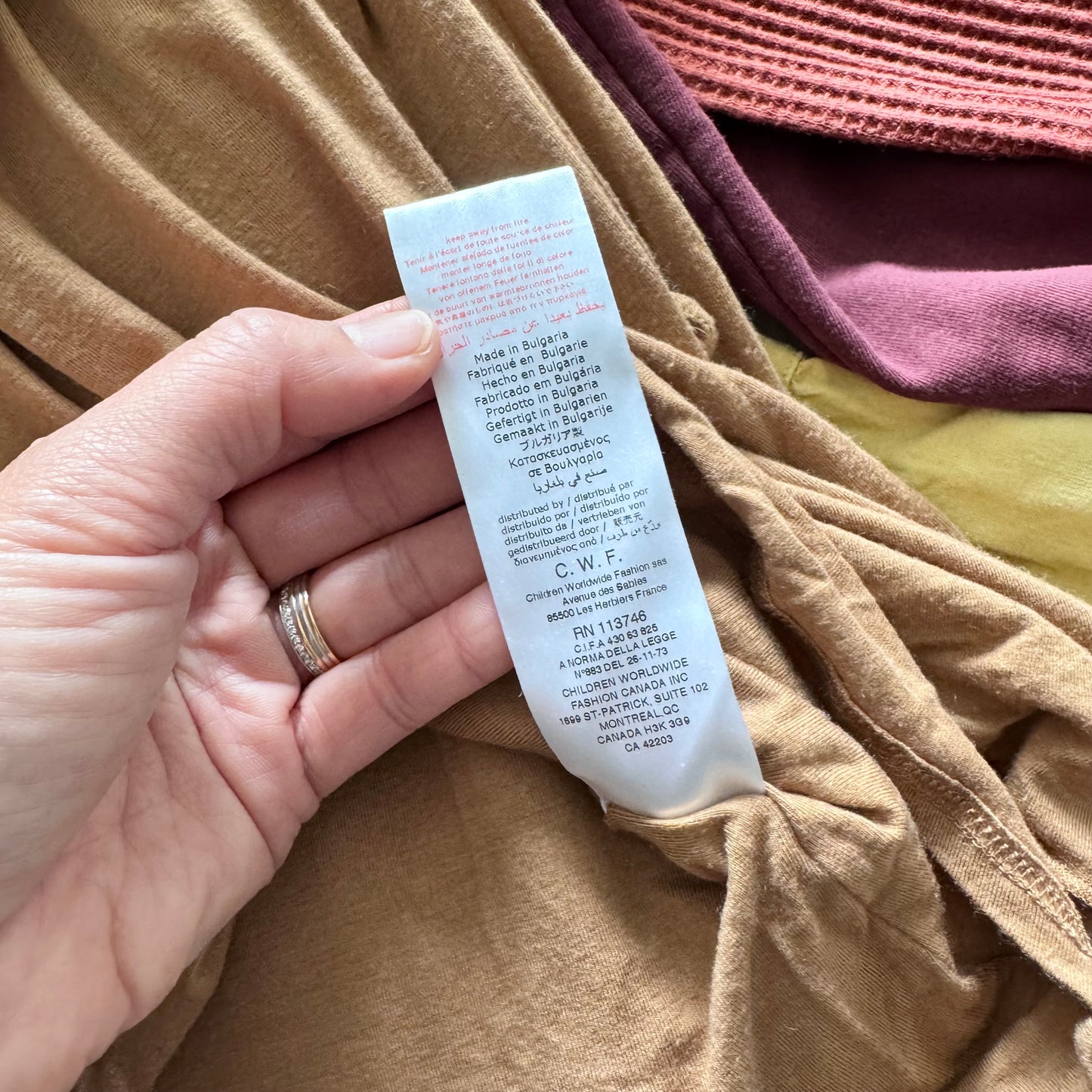 Chloé / Robe en rayonne à manches longues marron / 5 ans