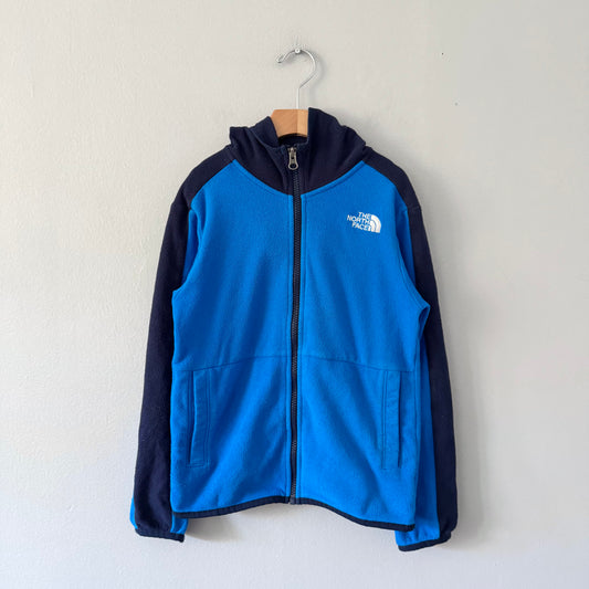 The North Face / Blue thin fleece zip up jacket / 7-8Y