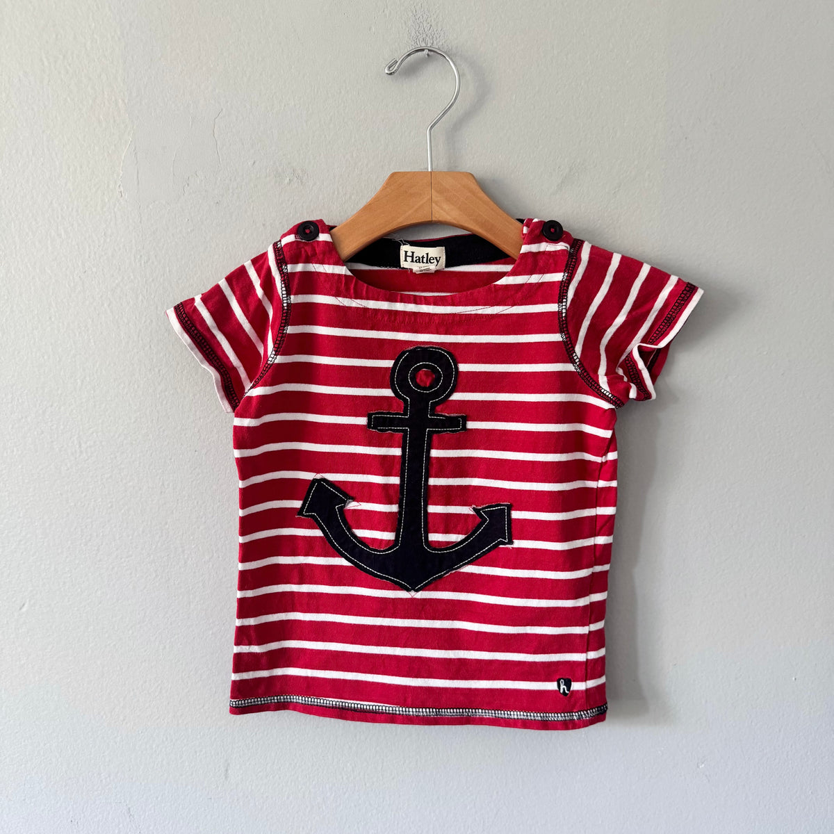 Hatley / Red stripe T-shirt / 4Y