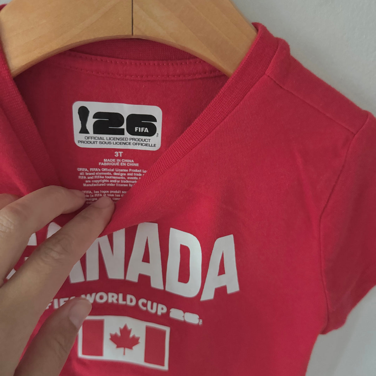 Fifa World Cup / Red Canada T-shirt / 3T