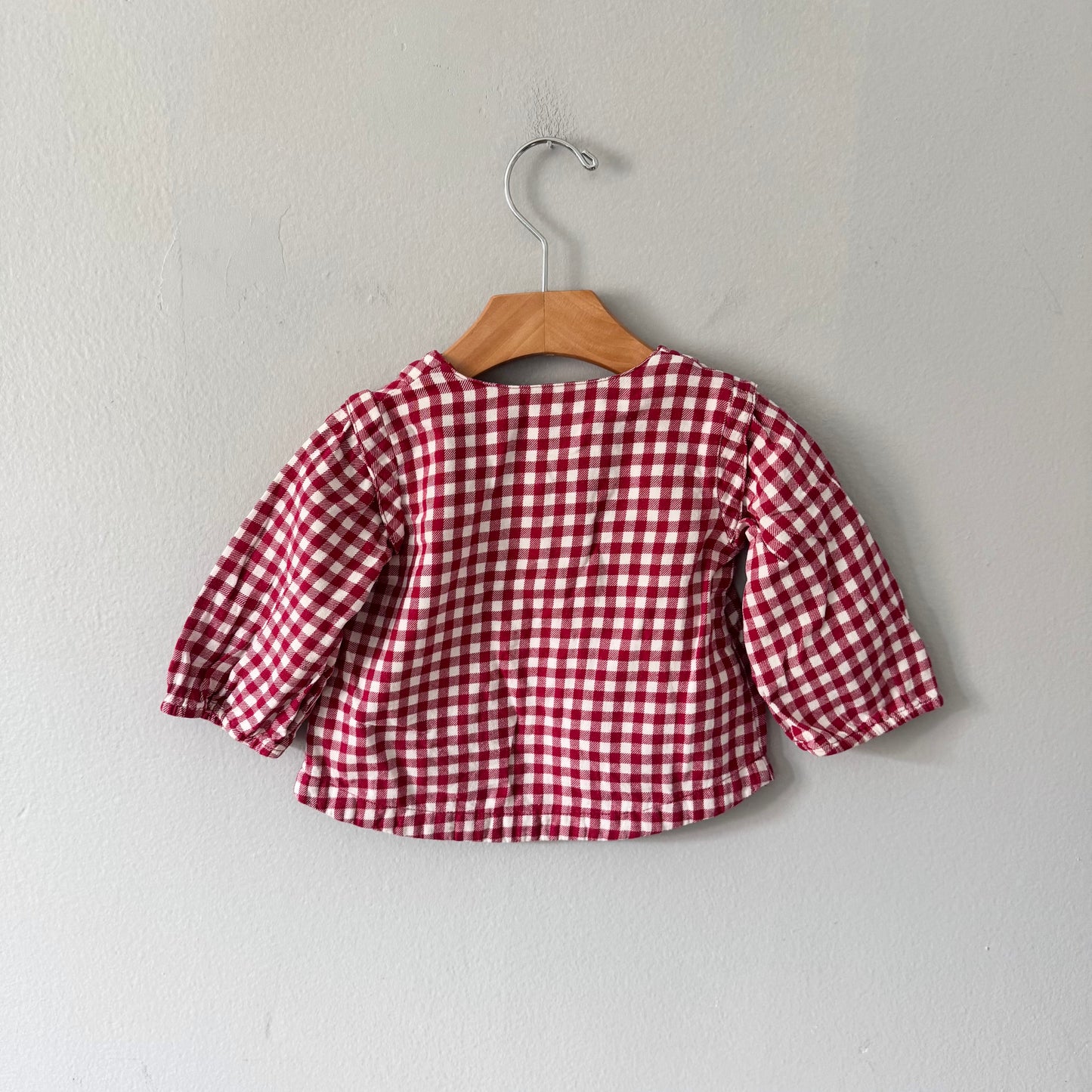 Grain de Ble / Red white plaid tunic / 12M