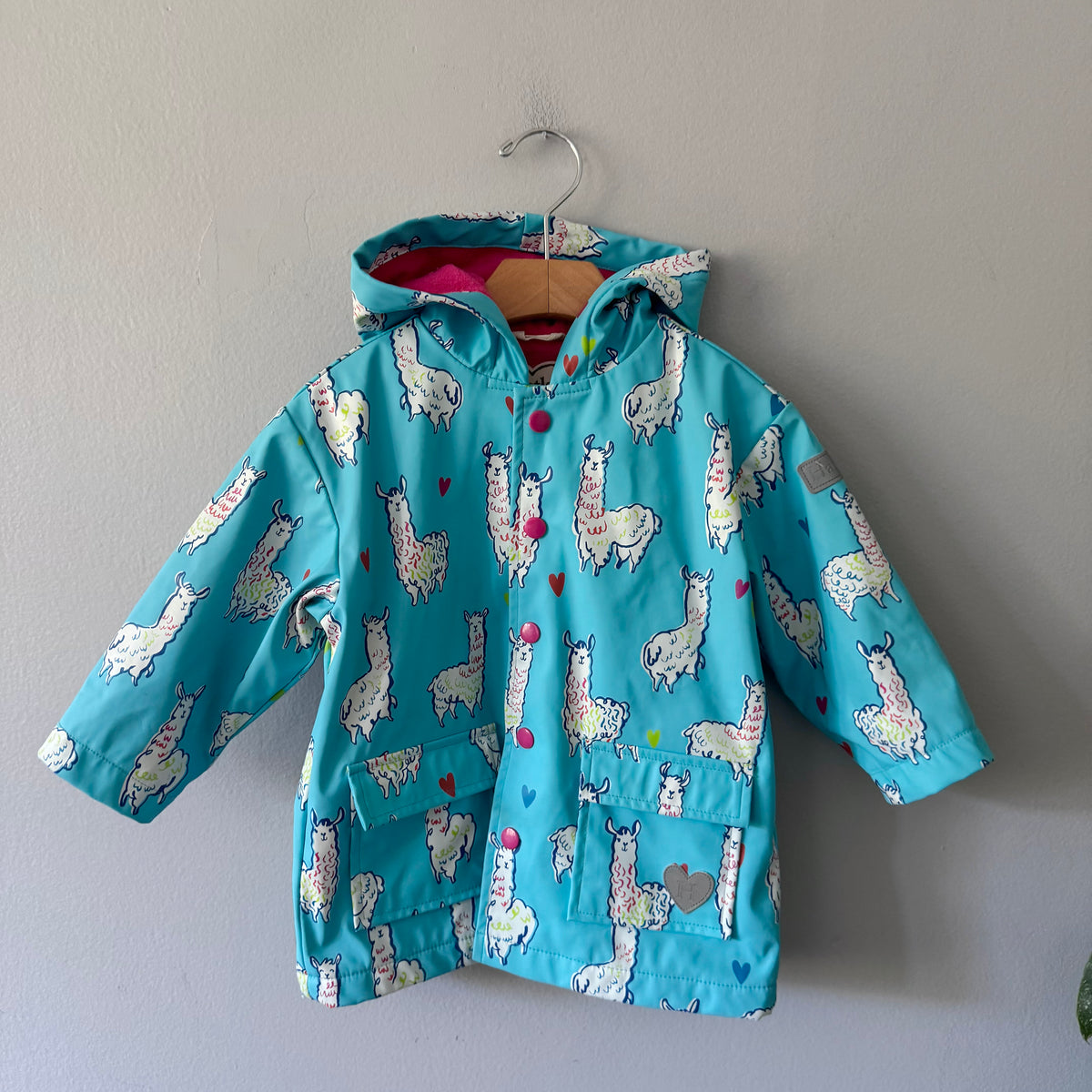 Hatley / Blue x alpaca rain jacket / 2Y