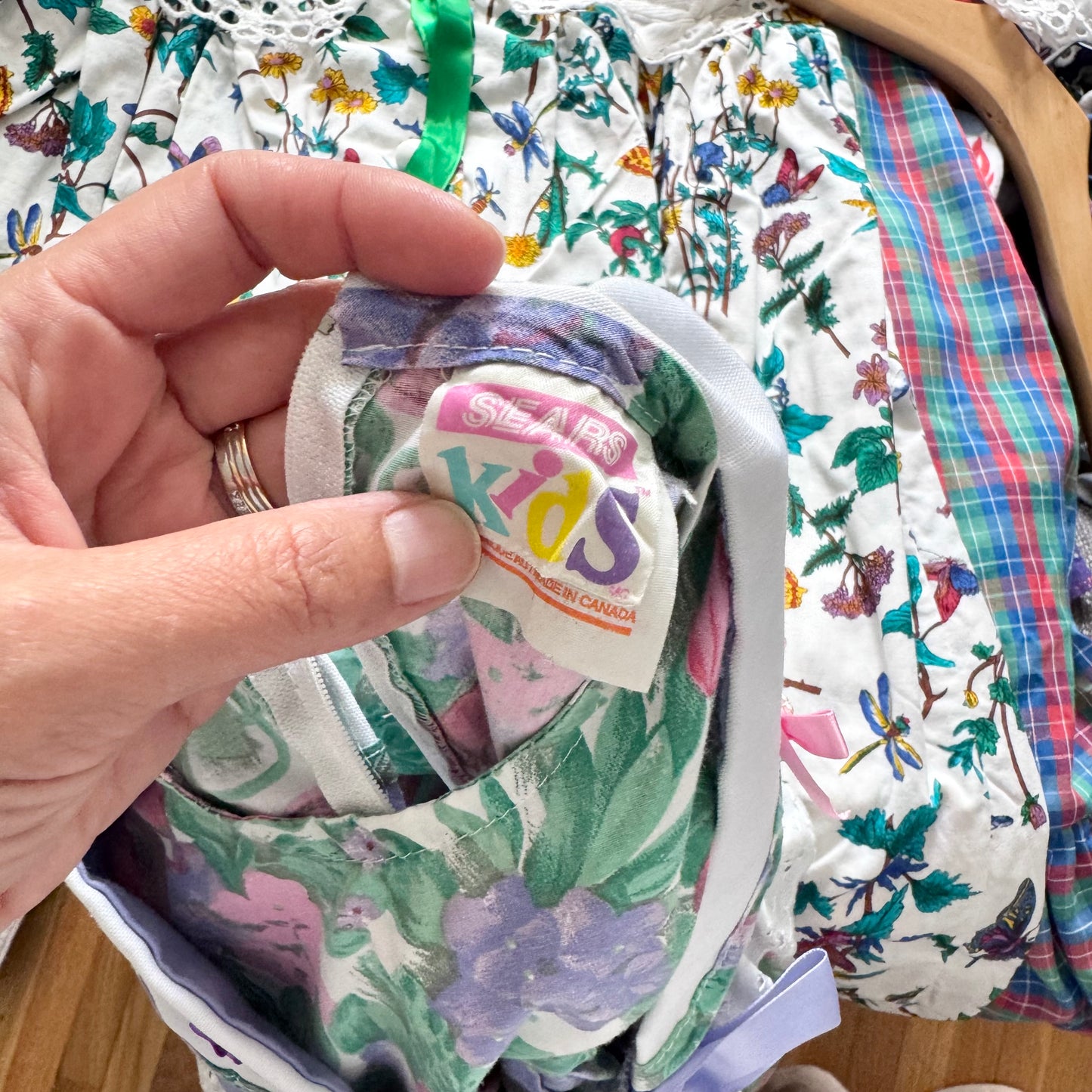 Vintage Sears / Floral long sleeve jumpsuit / 3Y