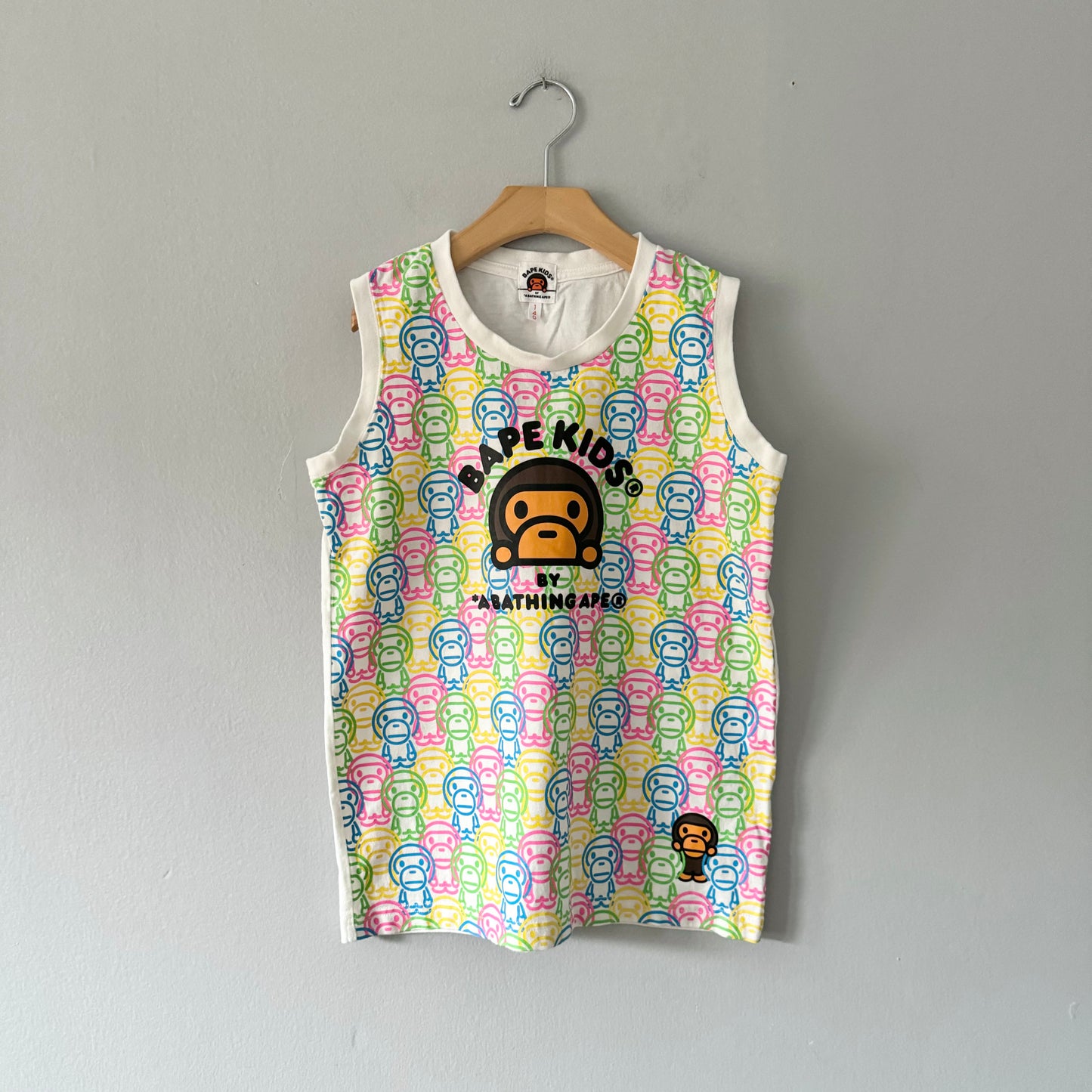 Bape kids / White tank top / 140cm(9-10Y)