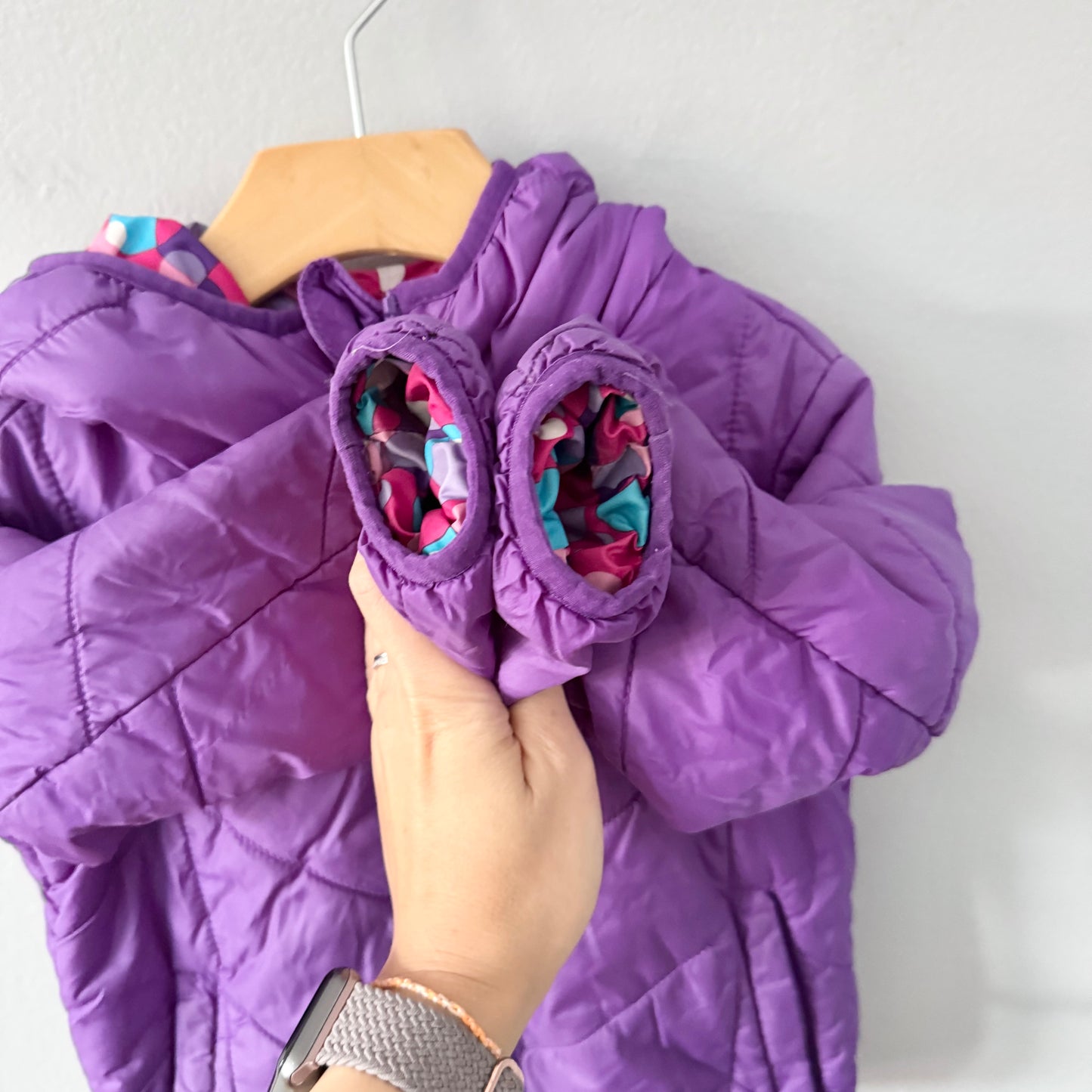 The North Face / Reversible puffer jacket - purple x pink / 4T