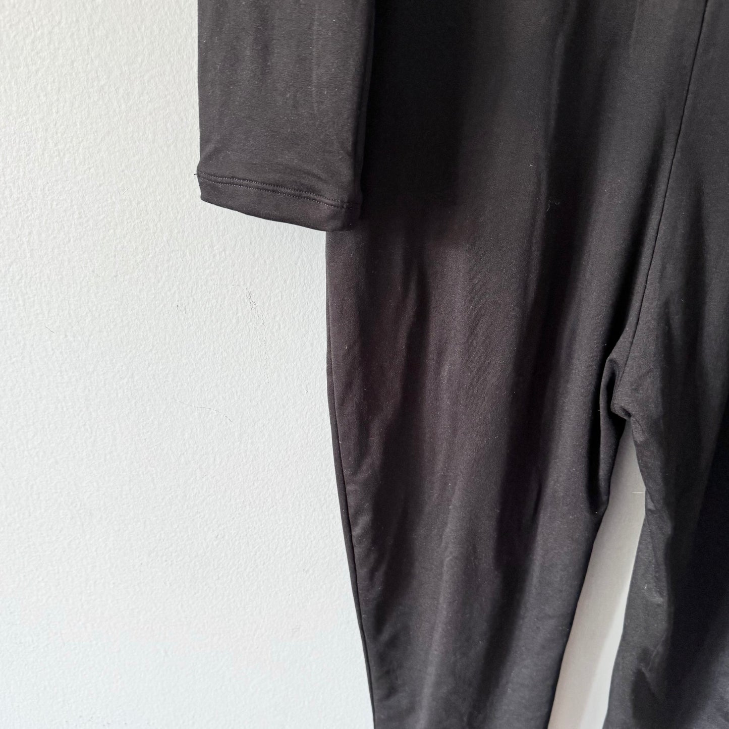 Bumpsuit / Black maternity romper / XL