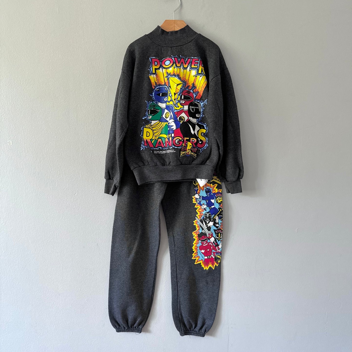 Vintage Power Ranger / Sweatshirt and pants set / 10Y(Fits 8-9Y)