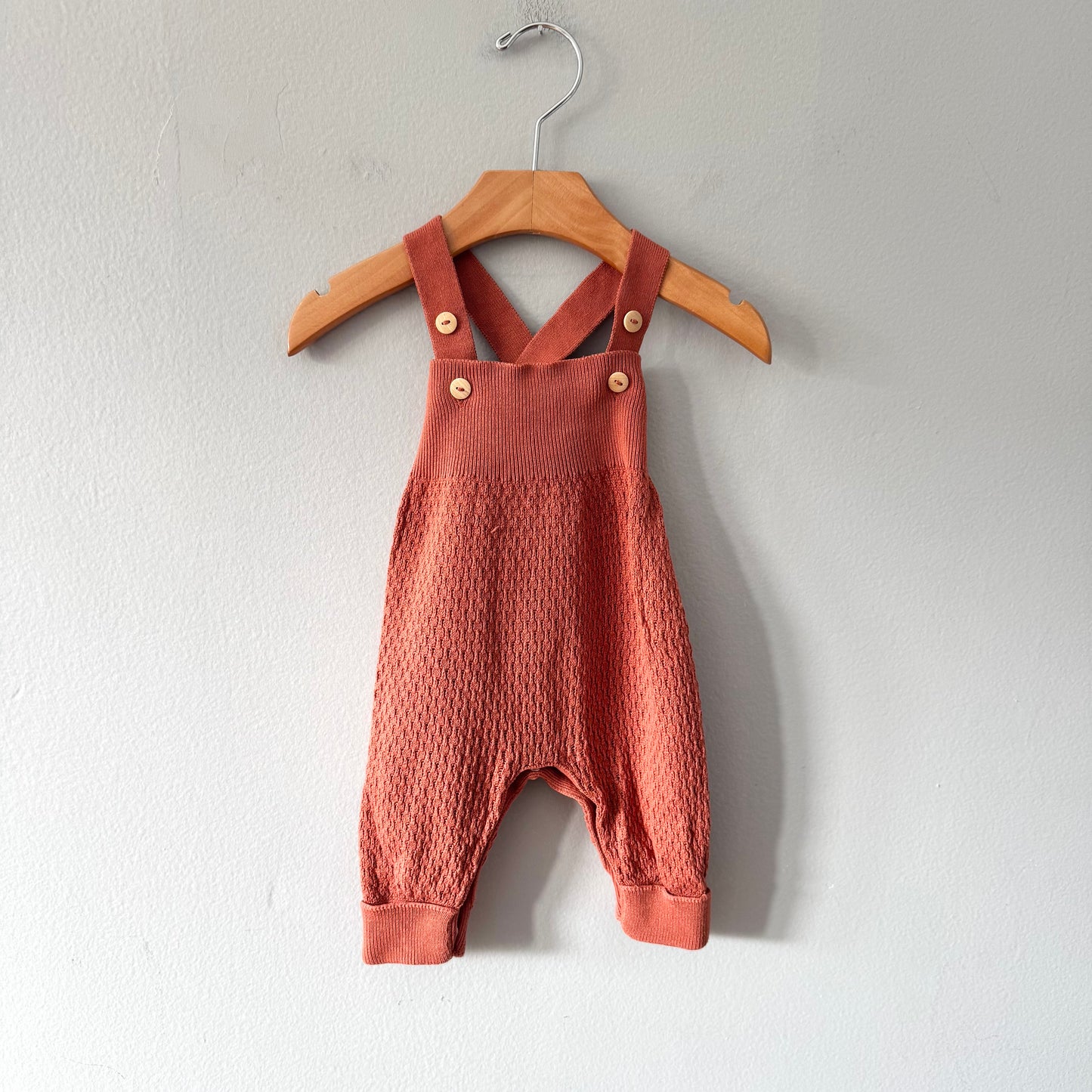 Alana / Brown cotton knit pant with strap / 0-3M(56)