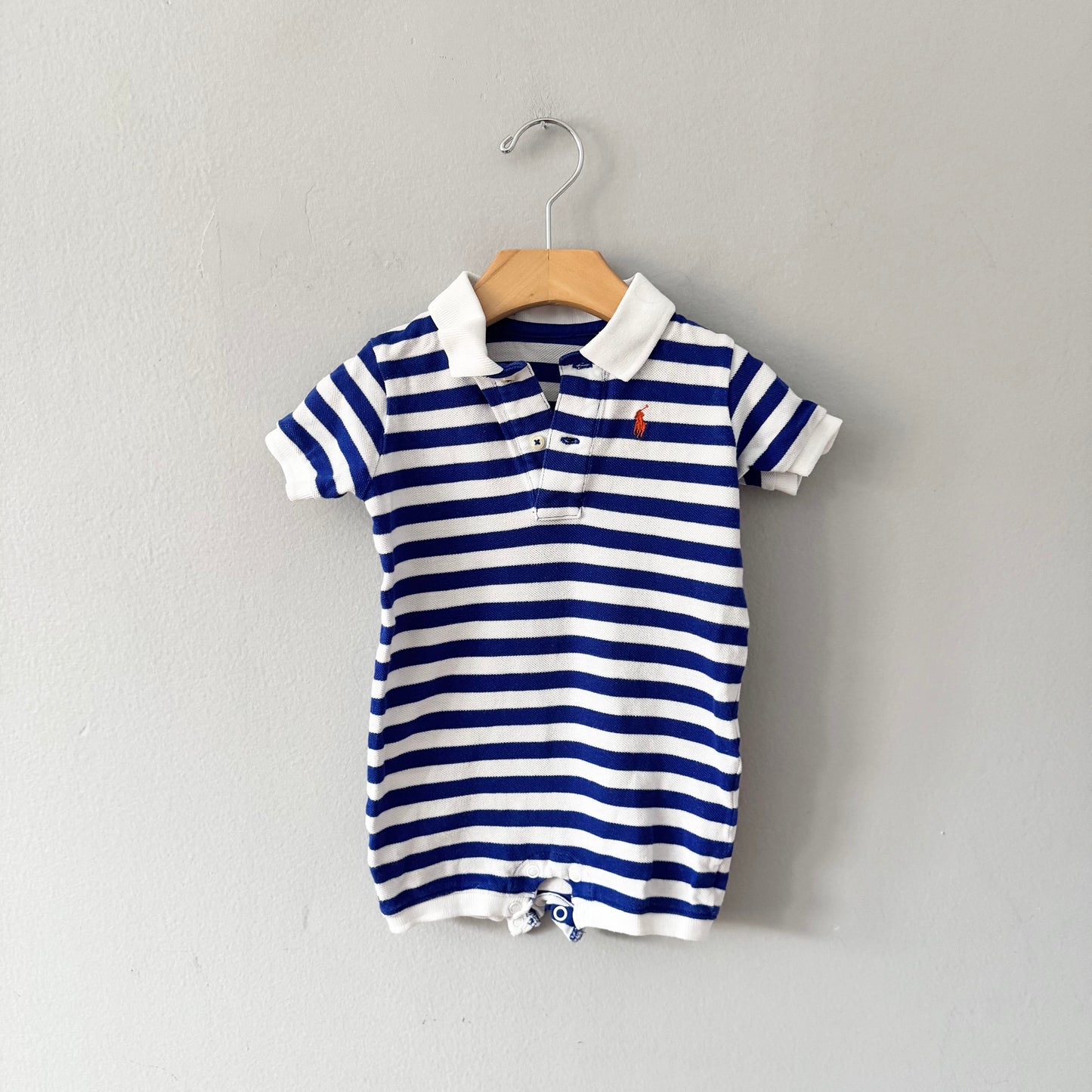Polo Ralph Lauren / Barboteuse polo rayée / 6 mois