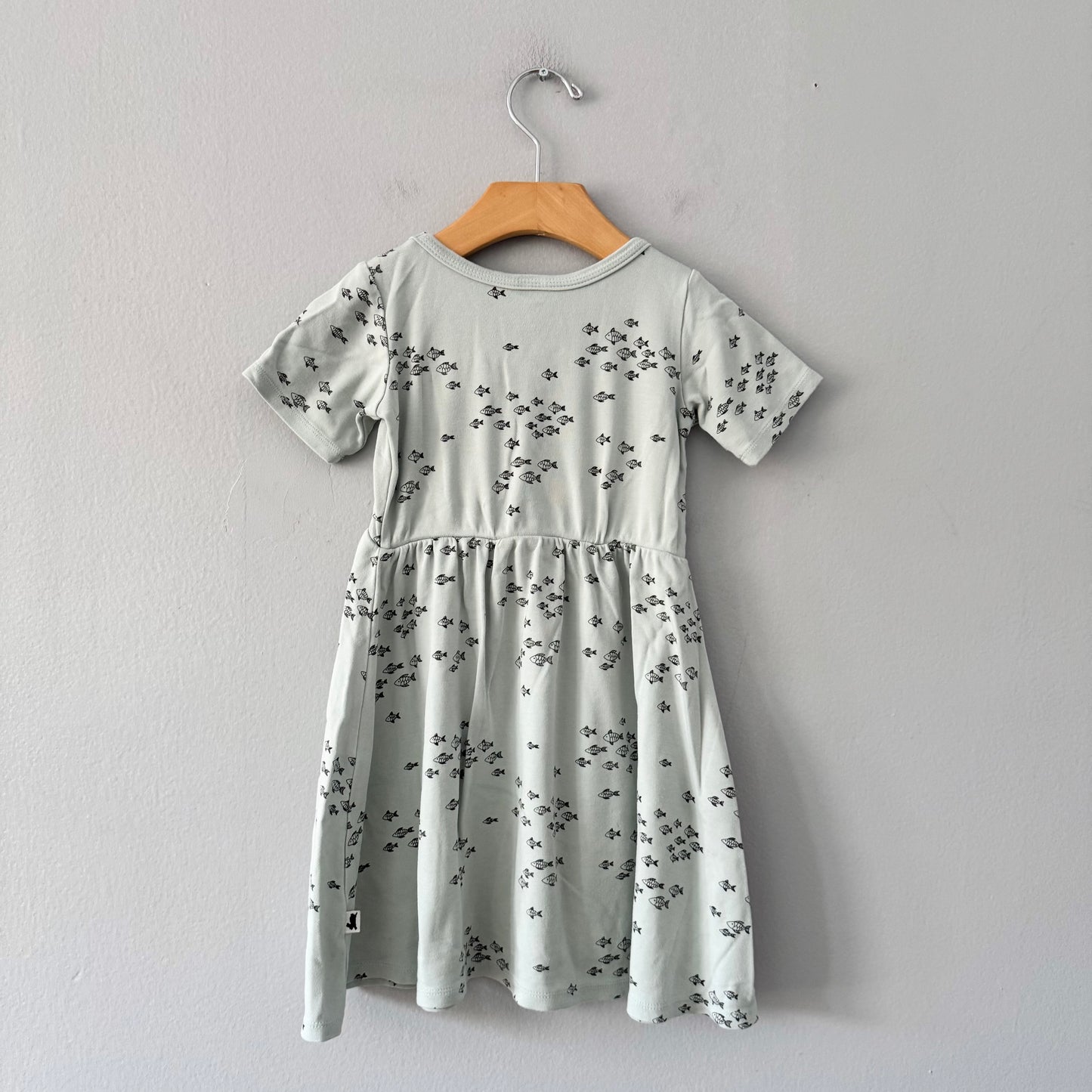 Little & Lively	/ Light blue x fish twirl dress / 3-4Y