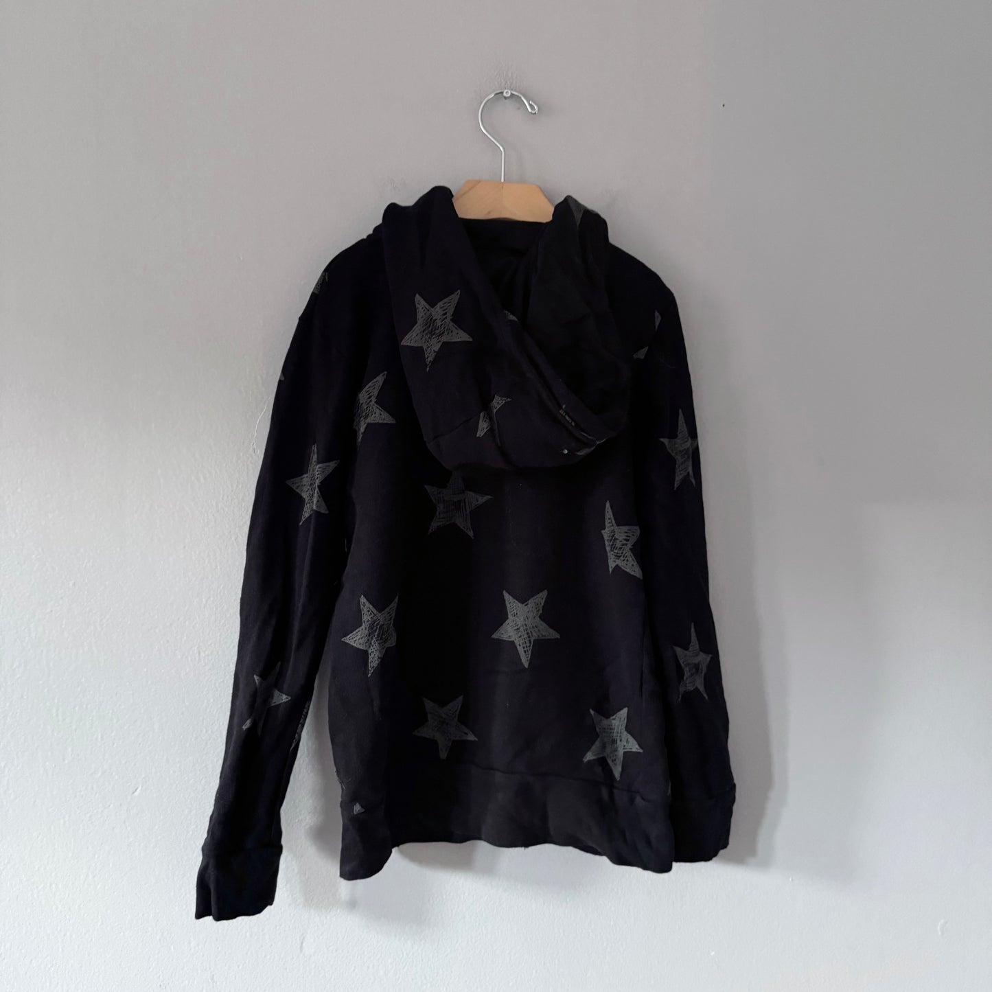 Celinununu / Black x star biker hoodie / 6-8Y
