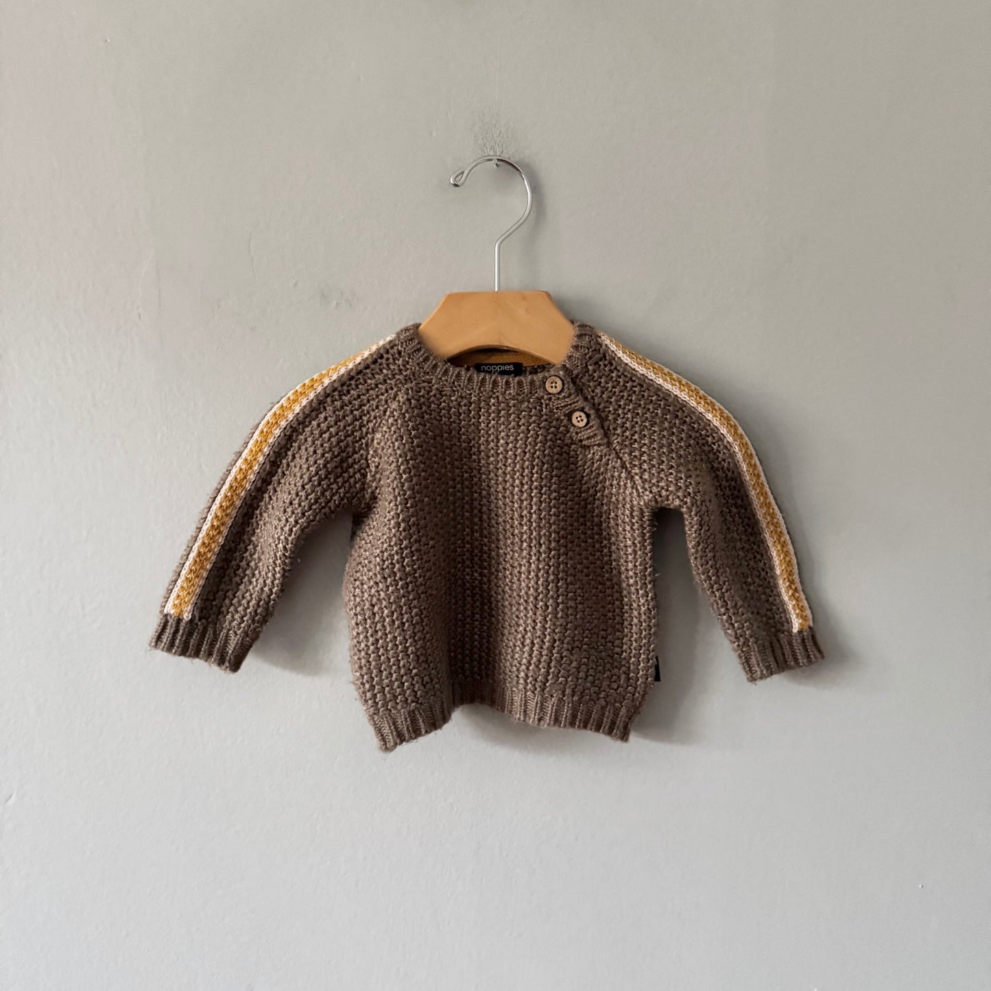 Noppies	/ Brown knit pullover / 2-4M