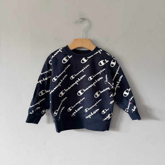 Champion / Navy x logo sweatshirt / 3T