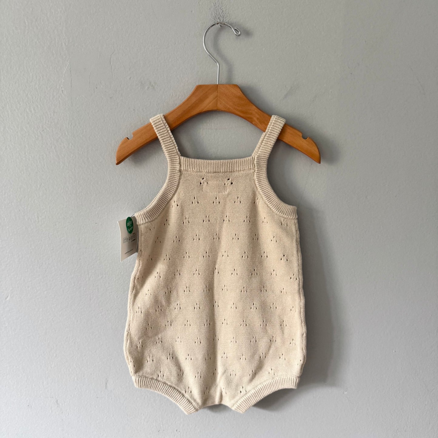 Little Planet / Beige knit romper / 18M - New with tag